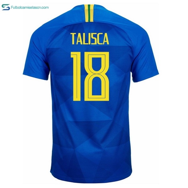 Camiseta Brasil 2ª Talisca 2018 Azul